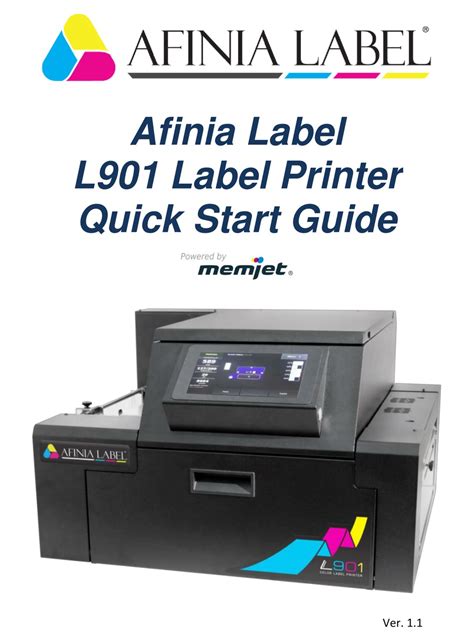 AFINIA LABEL L901 QUICK START MANUAL Pdf Download | ManualsLib