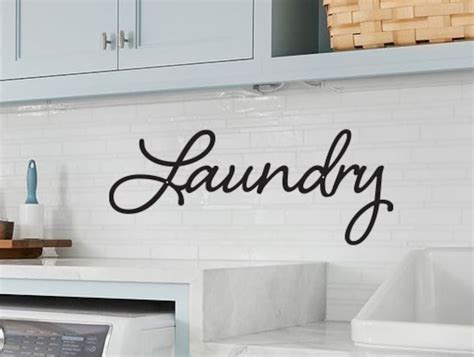 Laundry Sign Metal Laundry Sign Laundry Sign Farmhouse Laundry Sign Black Decorative Words