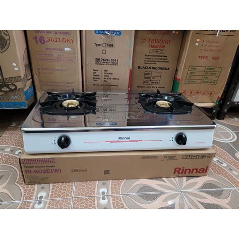 Jual Kompor Gas 2 Tungku Rinnai RI 602E W Shopee Indonesia