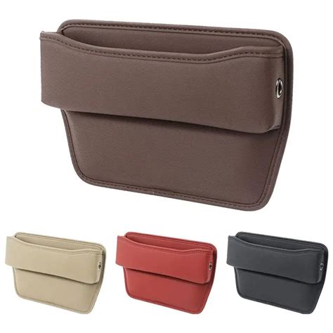 Pochette De Rangement Lat Rale Pour Si Ge De Voiture Bo Te En Cuir Et