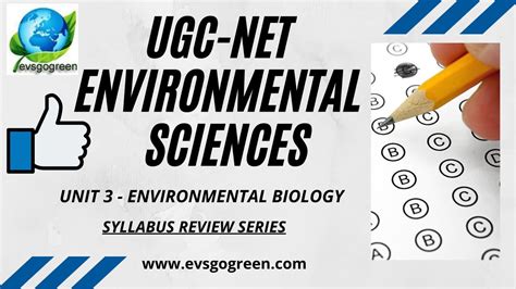 Ugc Net Environmental Science Unit Environmental Biology Youtube