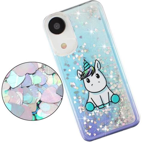 Coque Pour Samsung Galaxy A03 Core Transparente Avec Paillettes