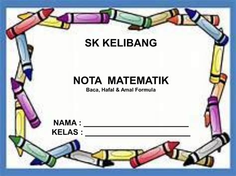 Nota Formula Matematik Tahun 6 Nota Matematik Tahun 6 Pdf Yurina Adi