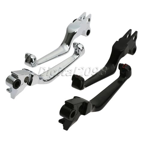 New Motorcycle Black Chrome Skull Clutch Brake Hand Levers For 1996