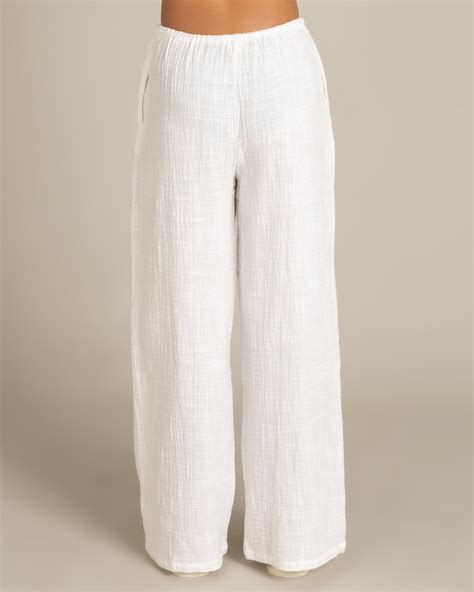 Shop Mooloola Girls' Lennox Beach Pants In White - Fast Shipping & Easy ...