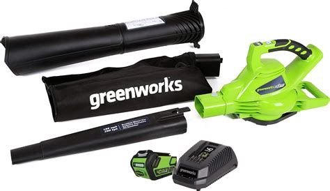 Greenworks 40v 185 Mph Variable Speed Cordless Leaf Blowervacuum 40ah Battery And Charger