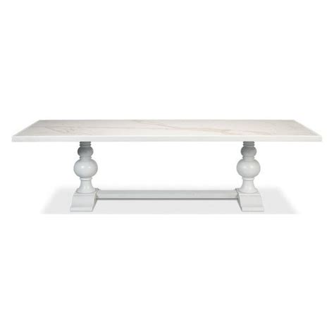 Rectangular Trestle Dining Table Seats Cortina White Traditional