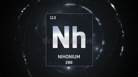 Nihonium Periodic Table of the Elements Vector Illustration Eps 10 ...