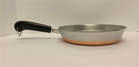 Vintage Revere Ware 9 Copper Bottom Skillet No Lid Clinton Etsy