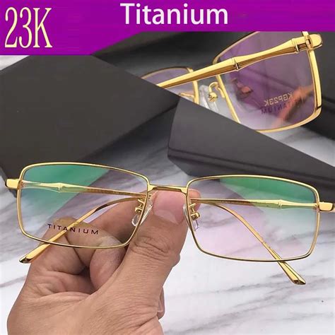 Cubojue 24k Gold Titanium Reading Glasses Men High Quality Brand