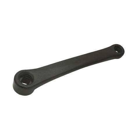 Manivelle Gauche 170mm En Acier Noir Avec Fixation Carrée Mvtek