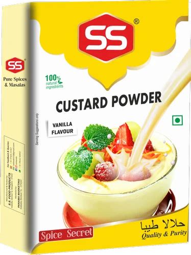 SS Vanilla Custard Powder Packaging Size 100g 500g Bulk Loose At