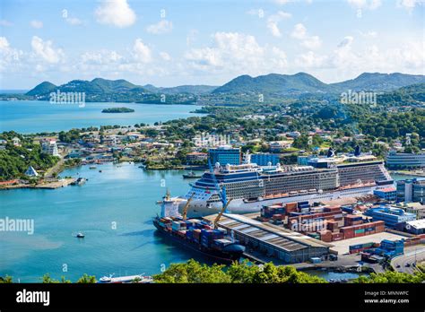 Castries, Saint Lucia - Tropical coast beach on the Caribbean island of ...