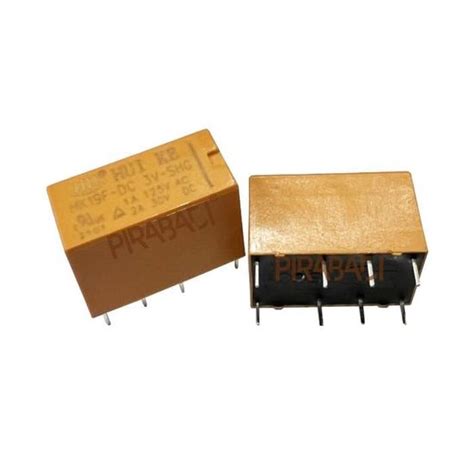 10 RELAIS POUR CIRCUIT IMPRIMÉ 2RT 3V 2A BOBINE DE 3V RELAY 6 PIN