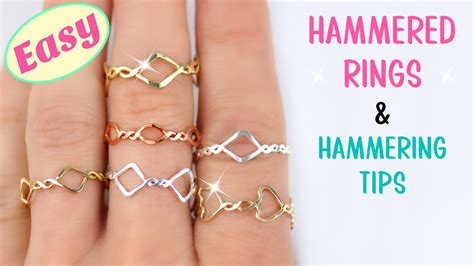 Diy Hammered Rings And Hammering Tips Wire Wrapping Rings Diy Rings Youtube