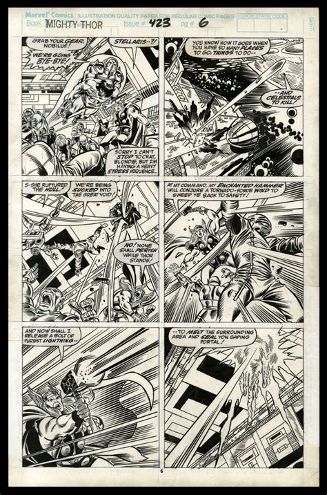 Ron Frenz And Joe Sinnott Thor 423 Page 6 In ComicConnect