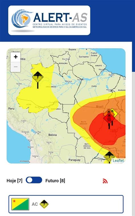 Inmet emite alerta amarelo de chuvas intensas e ventos de até 60 km no