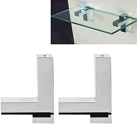 Adjustable Wood Glass Shelf Bracket Tiberham Zinc Alloy Polished