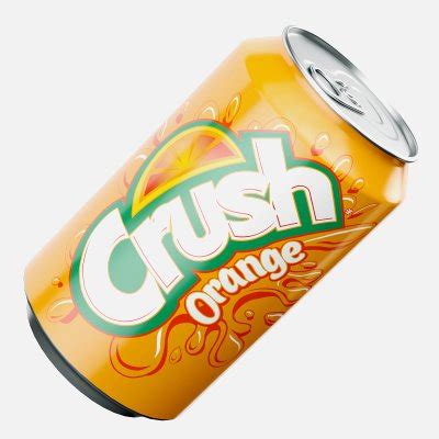 Crush Orange Soda Can Ml D Model By Murtazaboyraz