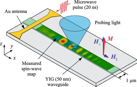 Schematics Of The Experiment Ns Long Spin Wave Pulses Propagate In