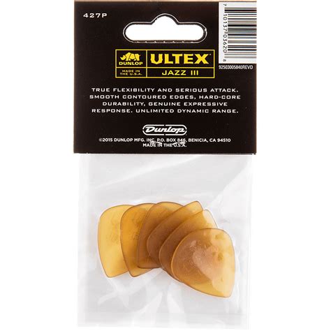 Dunlop Ultex Jazz Iii Mm Pcs Plektrum