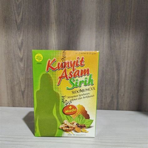 Jual KUNYIT ASAM SIRIH Madu SidoMuncul Isi 5 Sachet Per Box Shopee