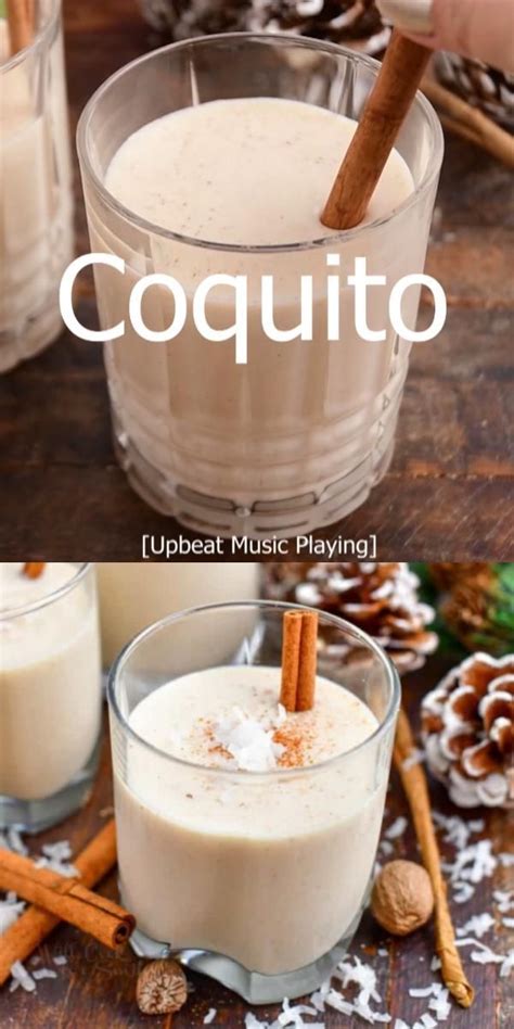 Coquito Puerto Rican Holiday Cocktail With Strong Coconut Flavor And