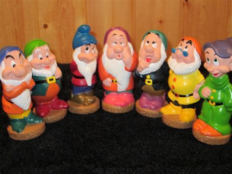 Disney Dwarf Figures From Snow White Doc Dopey Grumpy Happy Bashful Sneezy Sleepy