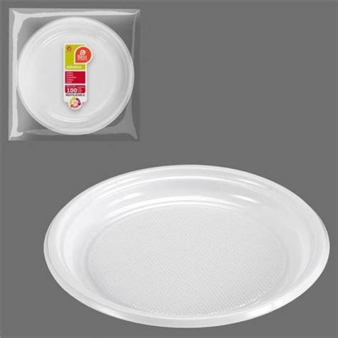 Plato Llano Cm U Blanco Reutilizable Al Por Mayor Plasticosur