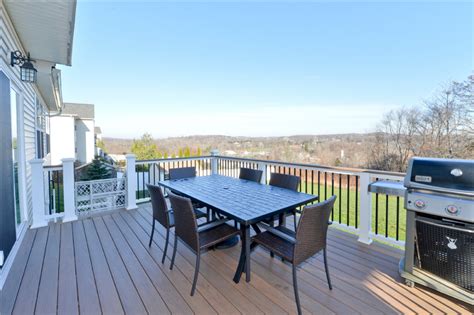 Two Story Custom Deck With Fire Pit Contemporary Deck New York By Orange County Deck Co