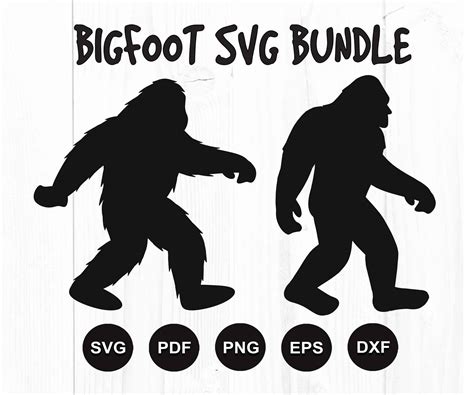 Bigfoot Silhouette Svg Yeti Svg Sasquatch Svg Bigfoot Clipart By