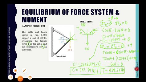 Statics Equilibrium Of Force System And Moment Youtube