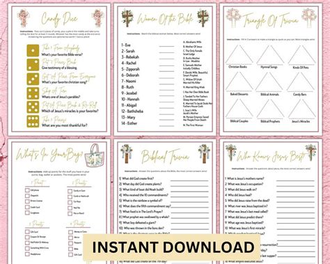 Printable Womens Ministry Games Bible Study Group Retreat Activities