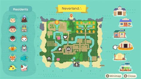 My ACNH map. Loving my neighborhood layout! : r/AnimalCrossingNewHor