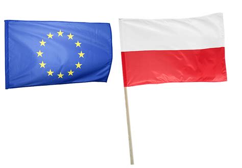 Flaga Unii Europejskiej Flaga Polska Z Drzewcem Allegro Pl