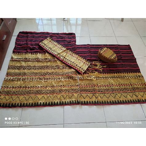 Jual Sarung Kain Pakaian Tapis Lampung Bordir Adat Tradisional Shopee