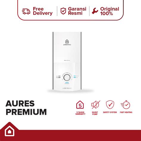 Jual ARISTON Instant Water Heater Aures Premium 2400 Watt Tanpa