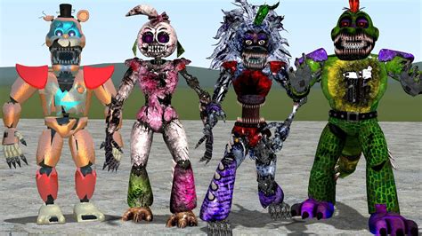 New All Nightmare Glamrock Animatronics Nightmare Roxy Monty Freddy