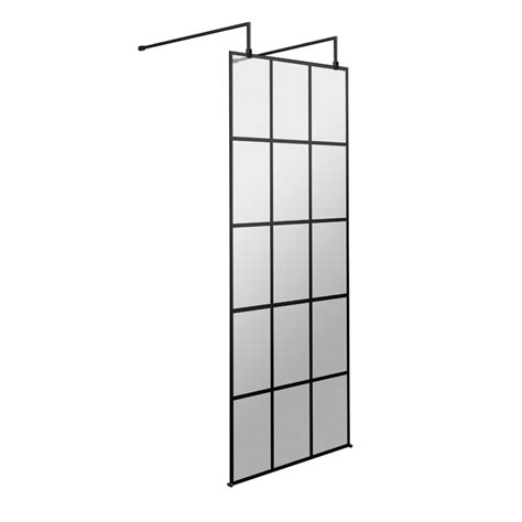 Hudson Reed Framed Wet Room Screen With Pattern Glass And Reviews