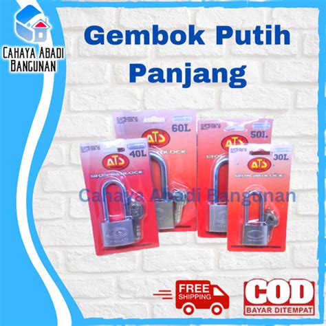 Jual Gembok Nekel Putih Mm Mm Mm Mm Panjang Pagar Pintu Rumah