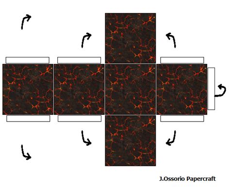 Ossorio Recortables De Papel Papercraft Ossorio Recortable Cubo Lava