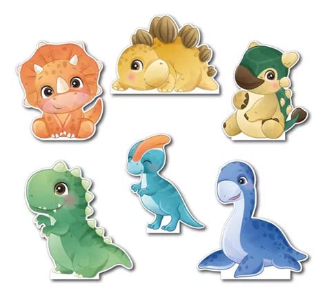 Figuras Coroplast Dinosaurios Bebés Base Sólida Kit 6 Pz Envío gratis