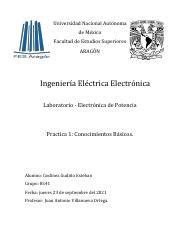 Practica 1 Laboratorio Electronica De Potencia Pdf Universidad