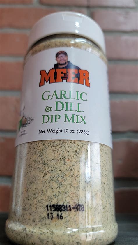 Garlic And Dill Dip Mix Mfer Seasonings And Sauces