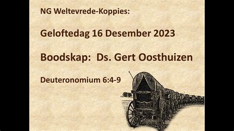 16 Desember 2023 Geloftedag - YouTube