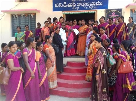 Anganwadi Workers Stage Dharna