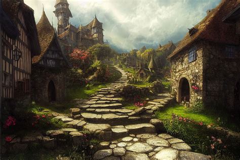 Medieval Fantasy Village 6 by Grimwalds on DeviantArt