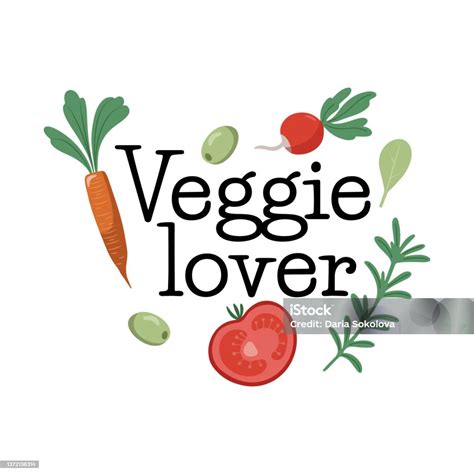 veggie lover poster  banner stock illustration  image