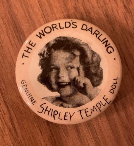 Vintage Shirley Temple Ideal Doll World S Darling Pinback Button Pin Ebay