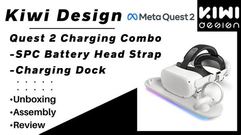 Kiwi Design Charging Dock And Spc Head Strap Combo For Meta Quest